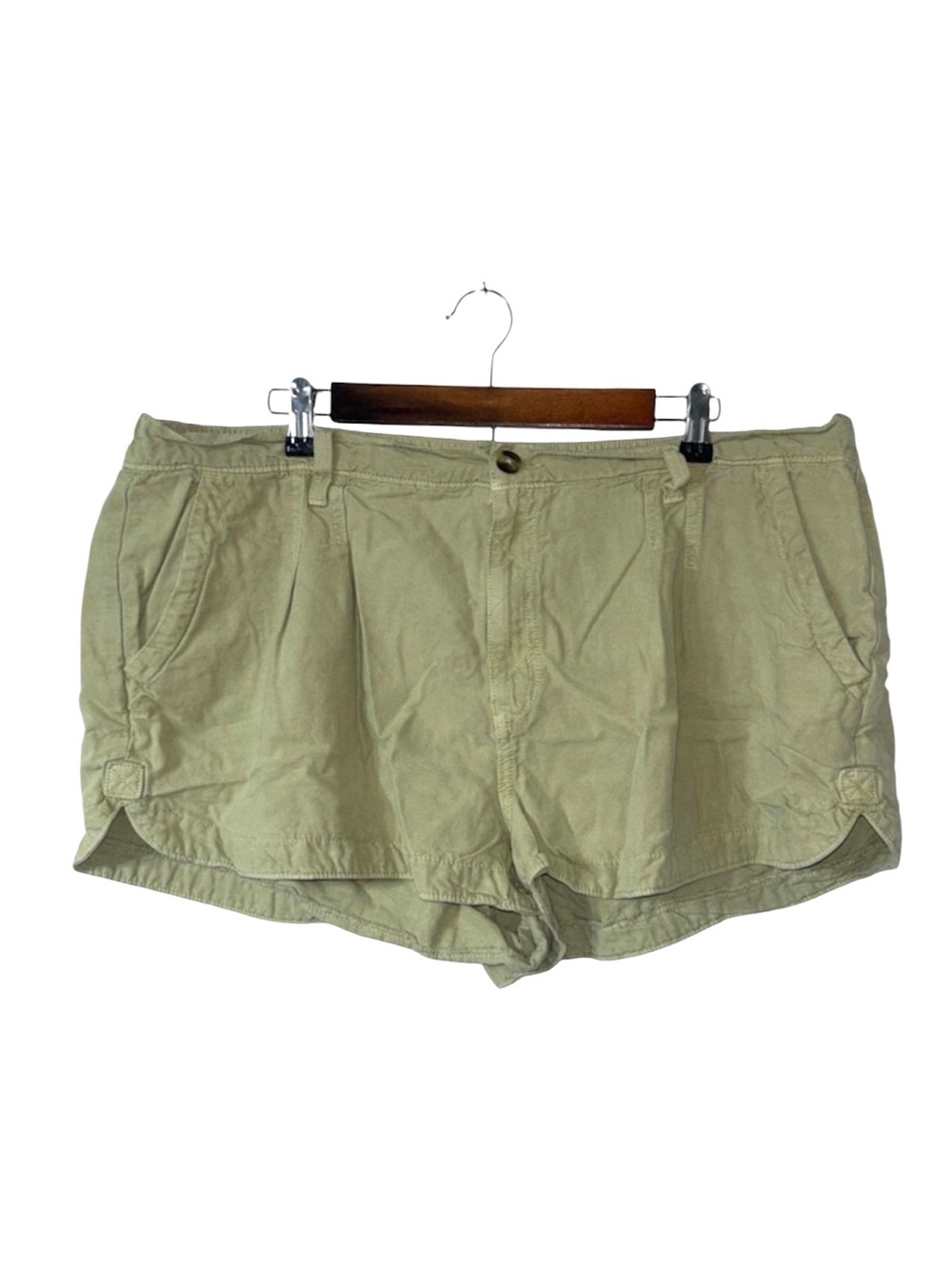 Aerie Light Olive Green Utility Shorts Cotton Lyocell Size XXL